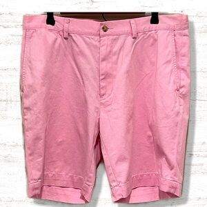 Polo by Ralph Lauren 100% Cotton Pink Flat Front Shorts Men’s Size 35